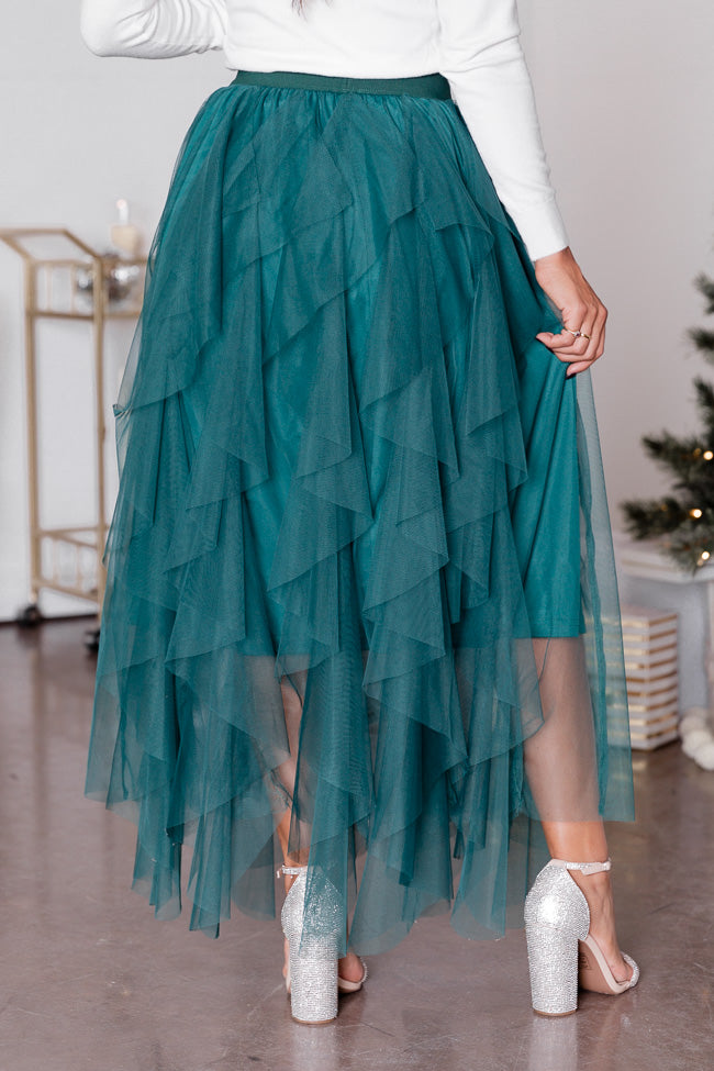 Magical Feeling Evergreen Tulle Maxi Skirt