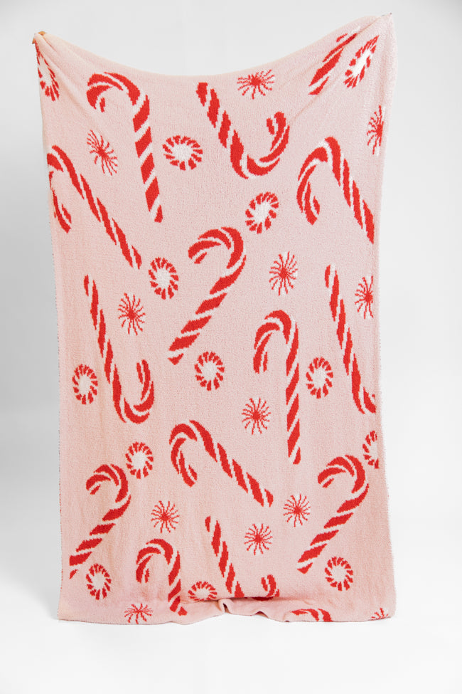 Make Me Believe Candy Canes Blanket DOORBUSTER