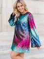 Nothing Left To Say Multi Color Sequin Bell Sleeve Mini Dress FINAL SALE