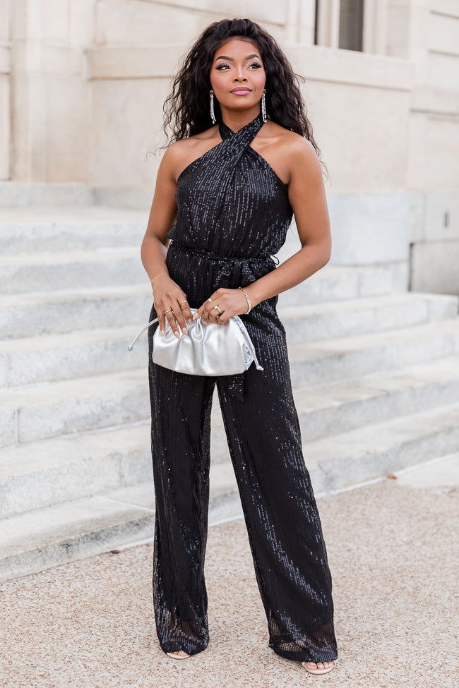 Sequin store jumpsuit outfit