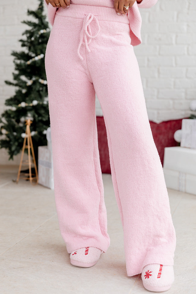 Movies And Chill Fuzzy Pink Lounge Pants
