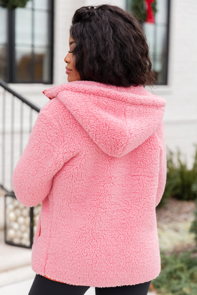 Sherpa hoodie best sale from pink