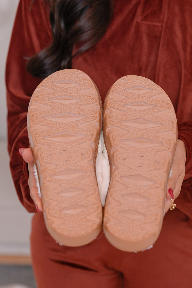 Emerson Cream Cable Knit Slippers