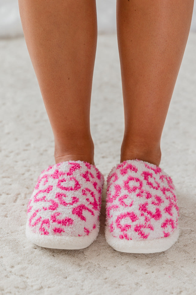 All The Snuggles Bright Pink Slippers SALE