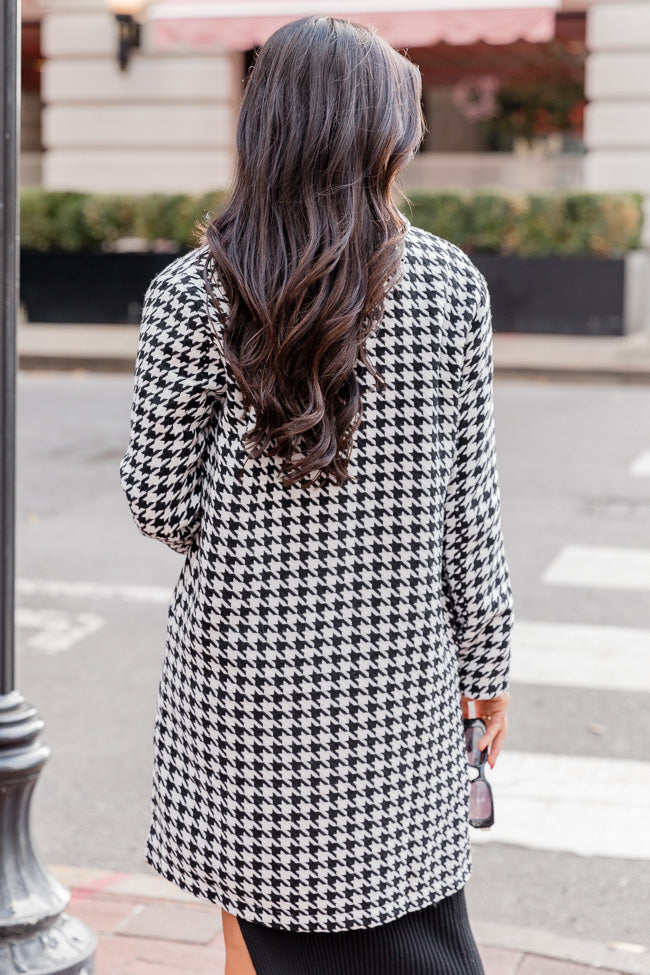 Black and white houndstooth coat outlet women's