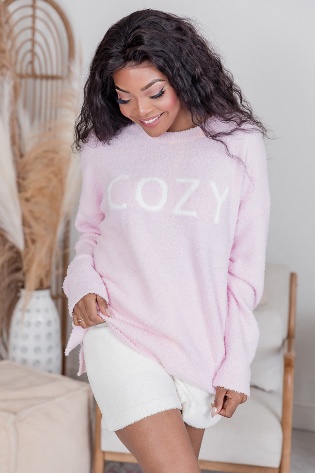 Incredibly Cozy Pink Fuzzy Sweater