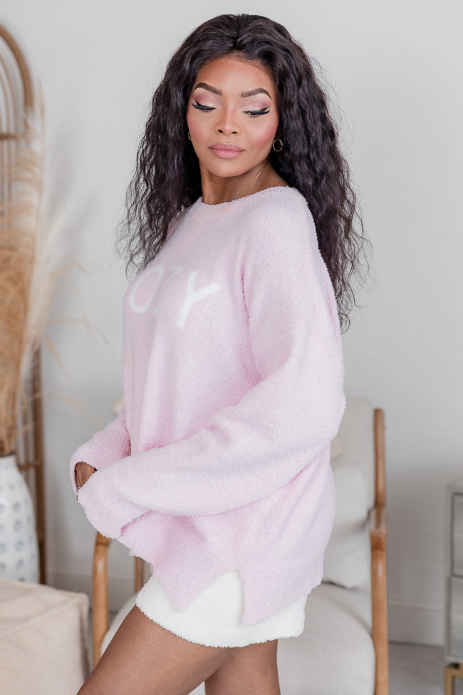 Incredibly Cozy Pink Fuzzy Sweater – Pink Lily