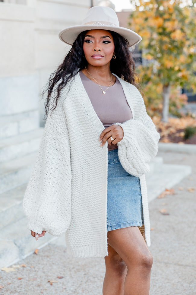 Pink chunky outlet cardigan