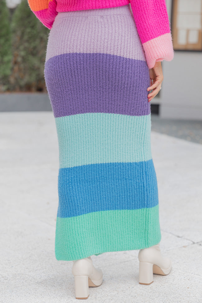 Coming Together Multi Color Striped Skirt