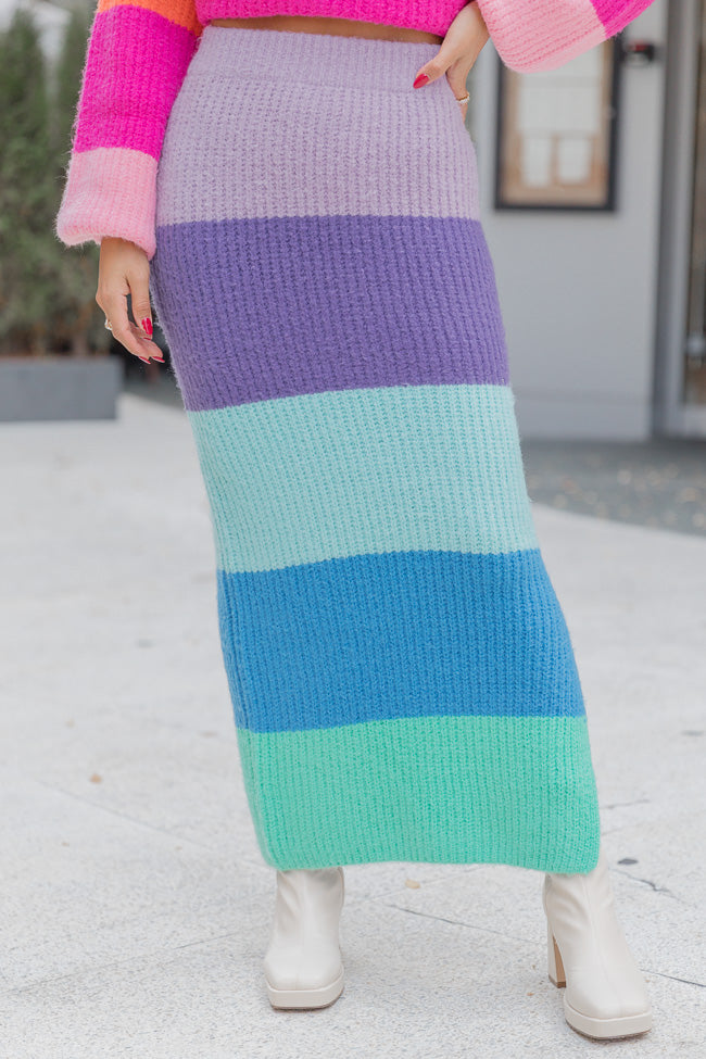Coming Together Multi Color Striped Skirt