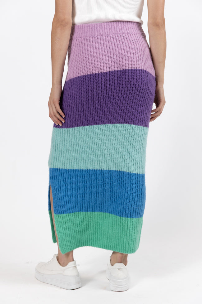 Coming Together Multi Color Striped Skirt