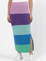 Coming Together Multi Color Striped Skirt