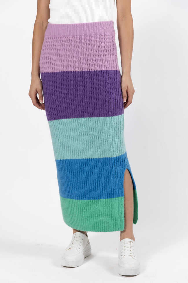 Coming Together Multi Color Striped Skirt