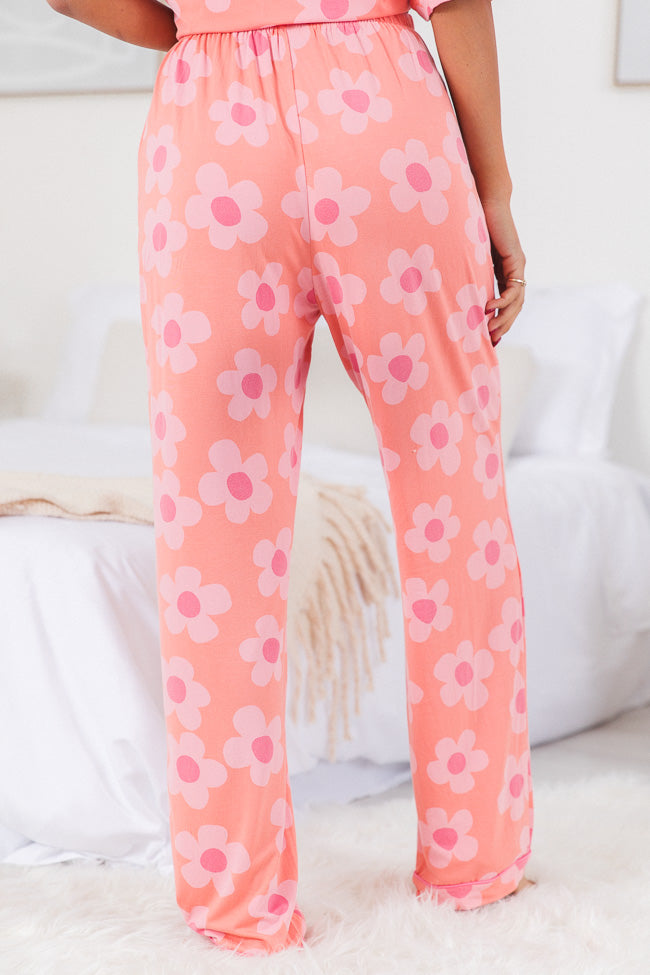 In Love With Me Orange And Pink Floral Pajama Pants – Pink Lily