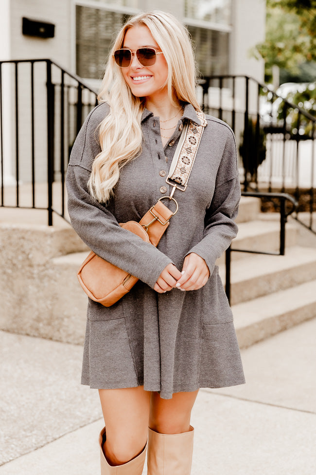 Charcoal grey sweater clearance dress