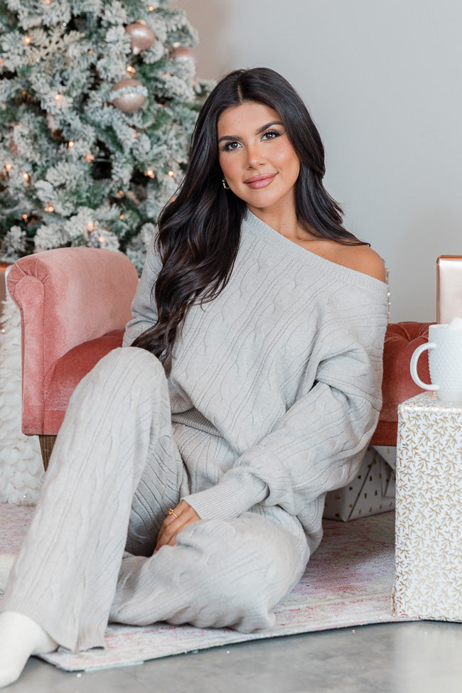 Forever Winter Cable Knit Lounge Top