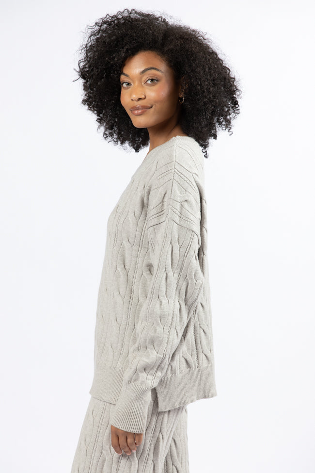 Forever Winter Cable Knit Lounge Top DOORBUSTER