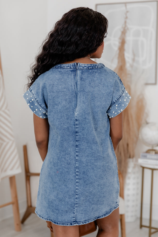 Short Sleeve Chambray Dress