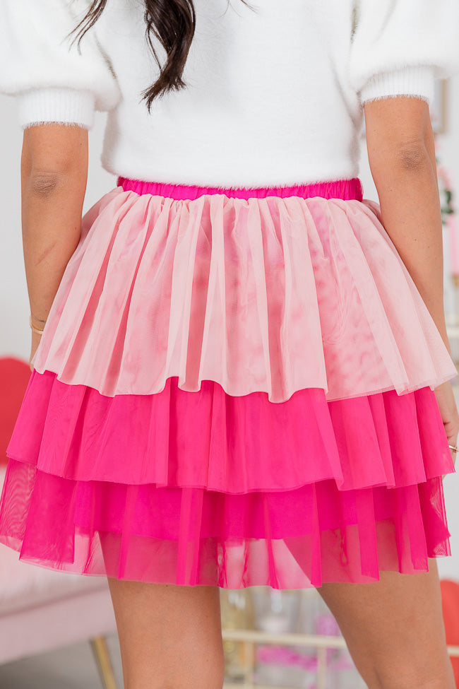 Hey Pretty Girl Pink Tiered Tulle Mini Skirt FINAL SALE