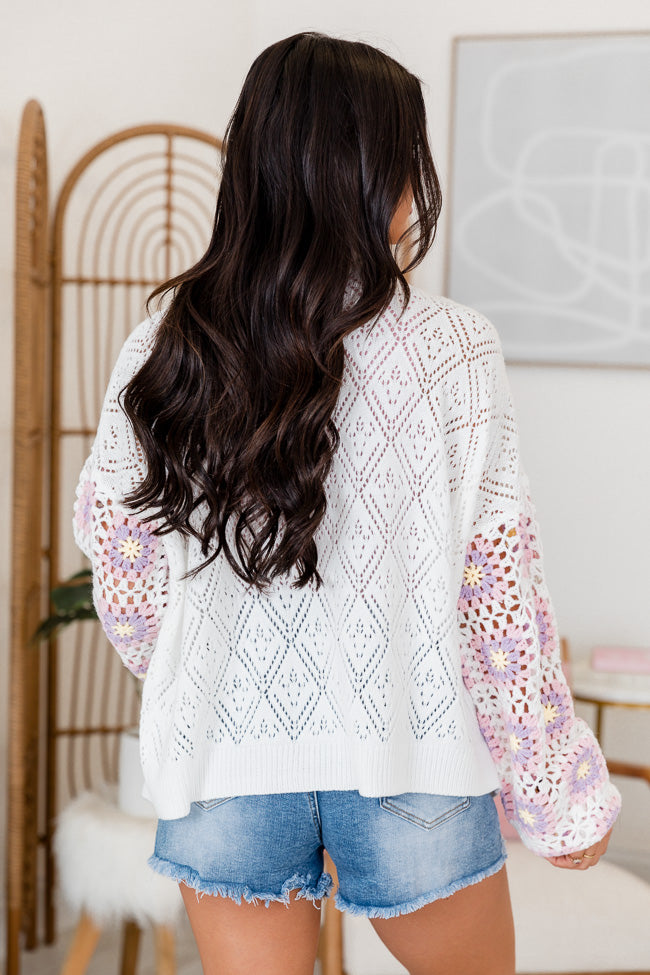 Ivory short sleeve top cardigan