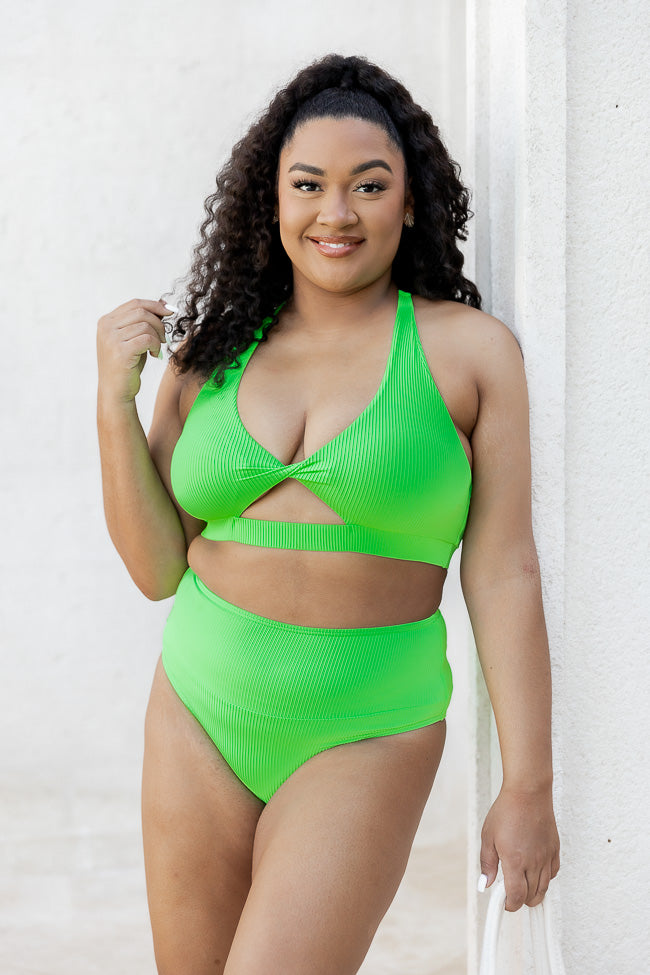 Green with Envy Lime Green Bikini Bottoms FINAL SALE Pink Lily