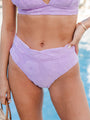 Cancun Kisses Orchid Purple Daisy Terry Bikini Bottoms FINAL SALE