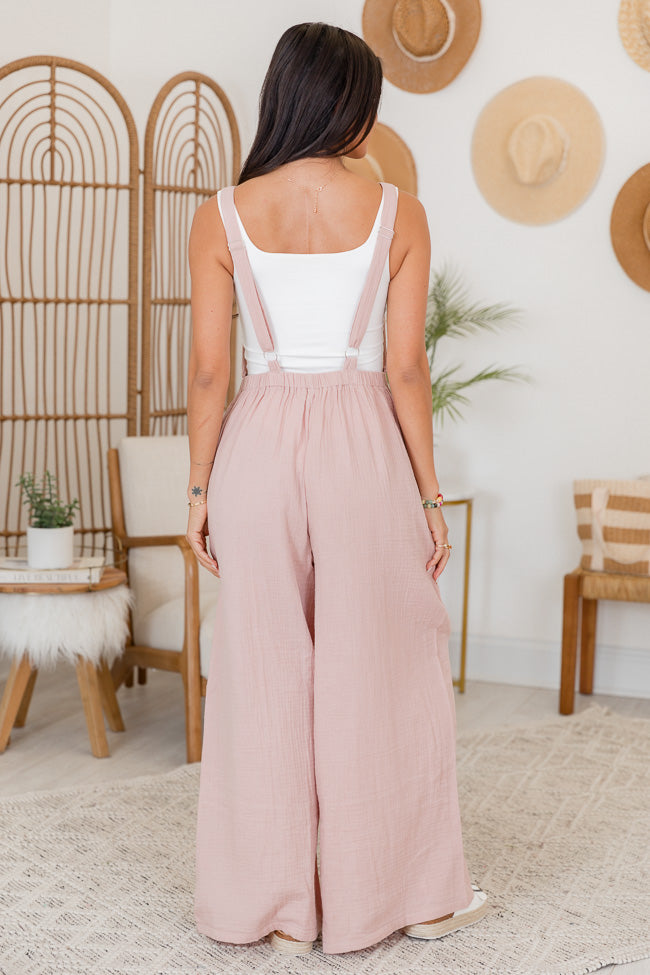 Got To Be You Taupe Gauze Jumpsuit