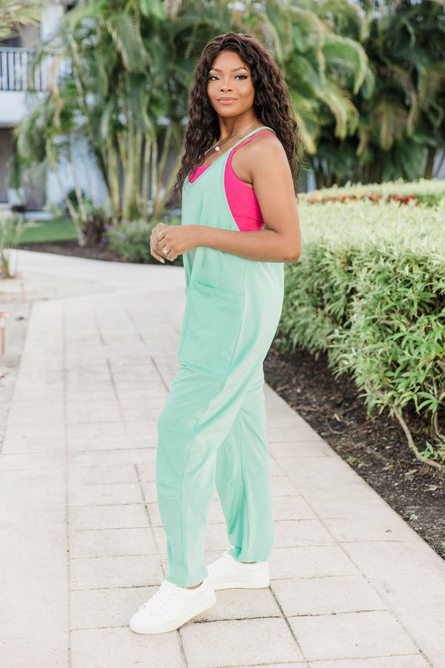 Day In The Life Mint Jumpsuit