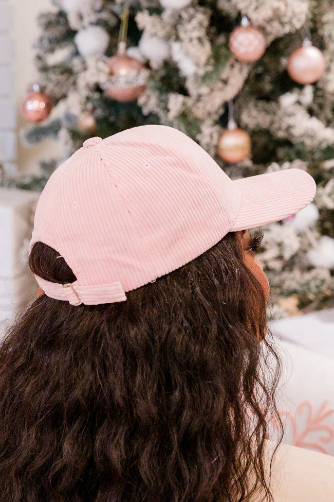 Pink Corded Baseball Hat