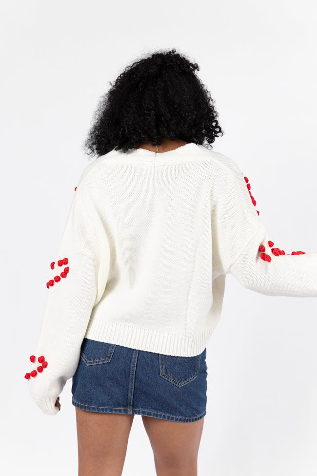 Better Together Ivory Heart Embroidered Cardigan - Coming Soon