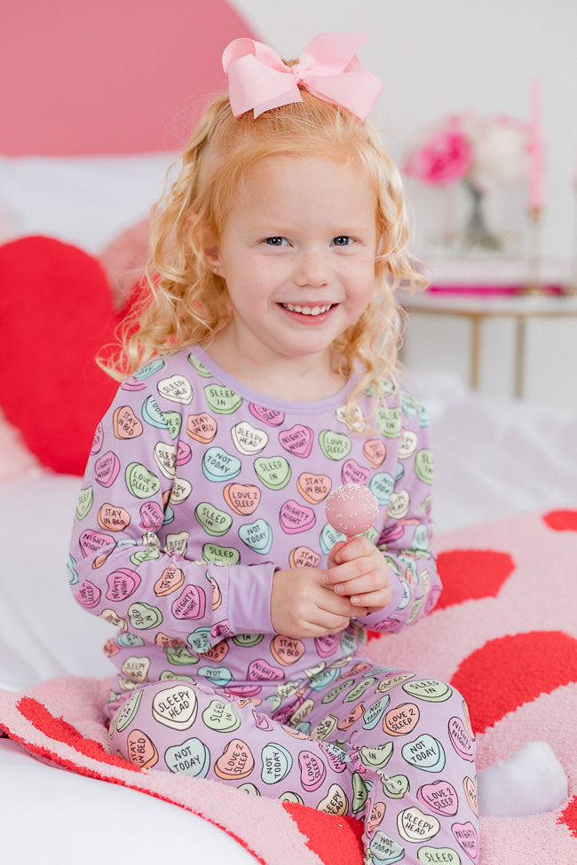 Sweetest Love Pastel Candy Heart Kid's PJ Set FINAL SALE