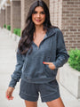 Learn As You Go Black Acid Washed Quarter Zip Pullover