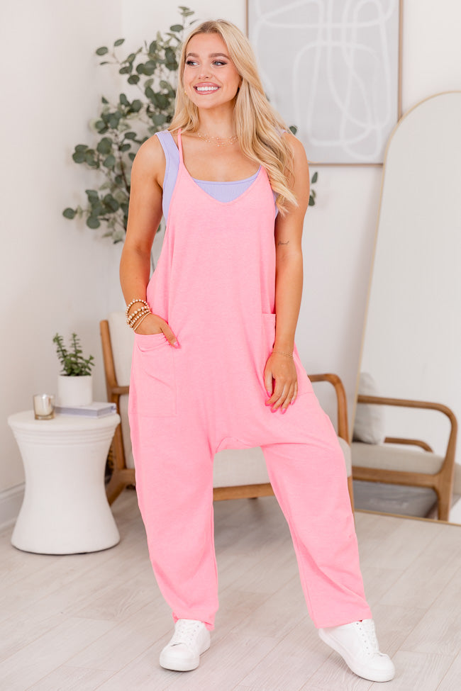 Day In The Life Neon Pink Jumpsuit