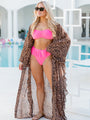 Back With You Brown Leopard Print Kimono