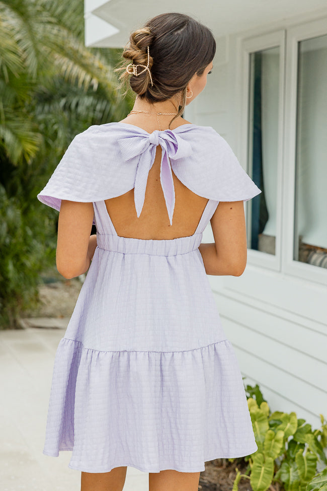 Forever Daydream Lilac V-Neck Mini Dress