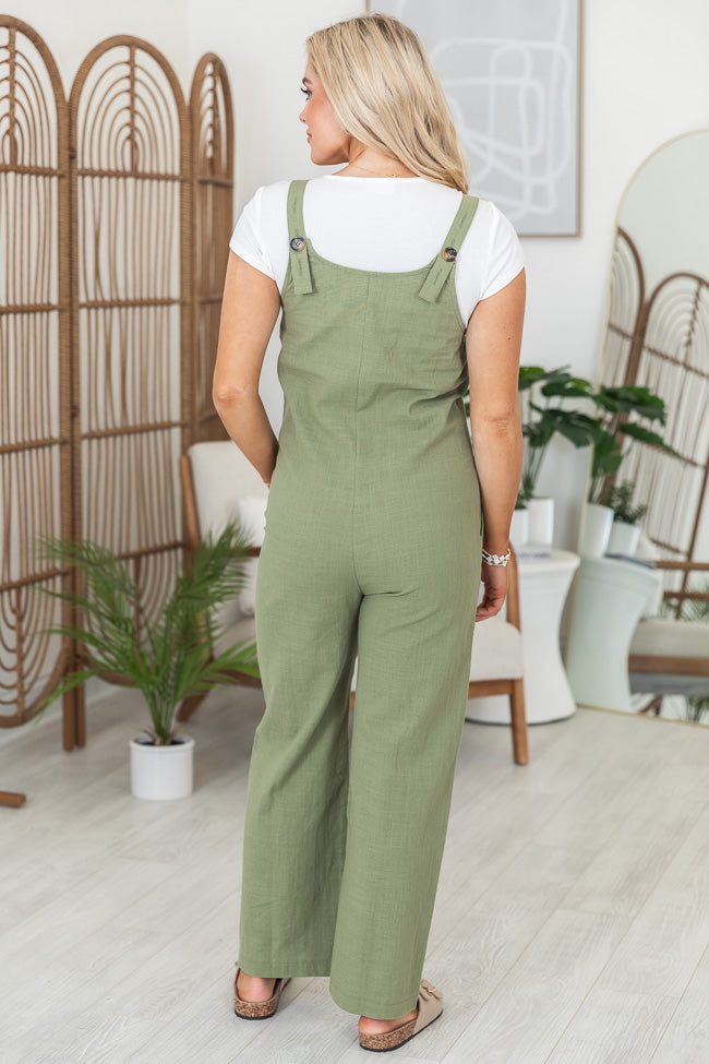 Get It Together Sage Woven Jumpsuit FINAL SALE Pink Lily