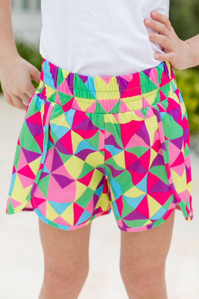 AREA high-waisted gradient-effect shorts - Pink