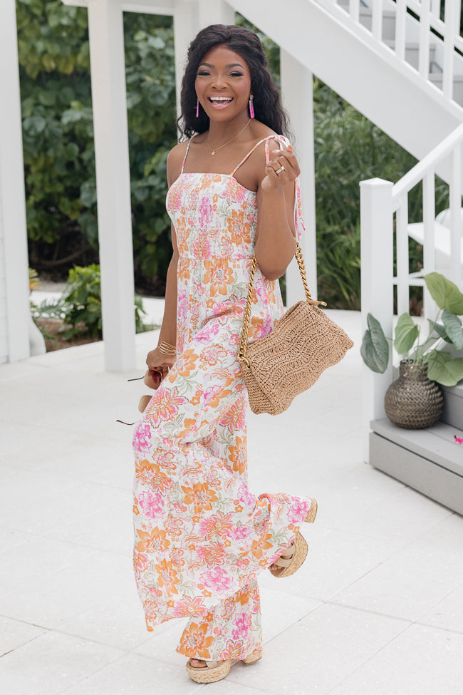 Floral maxi jumpsuit best sale