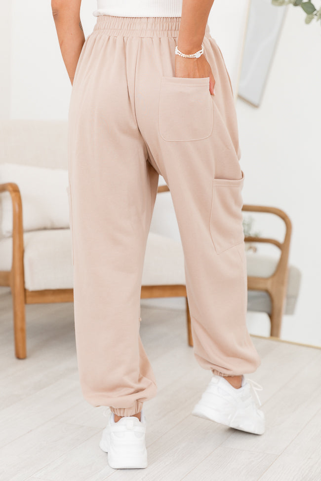 Total Comfort Beige Wide Fit Lounge Joggers