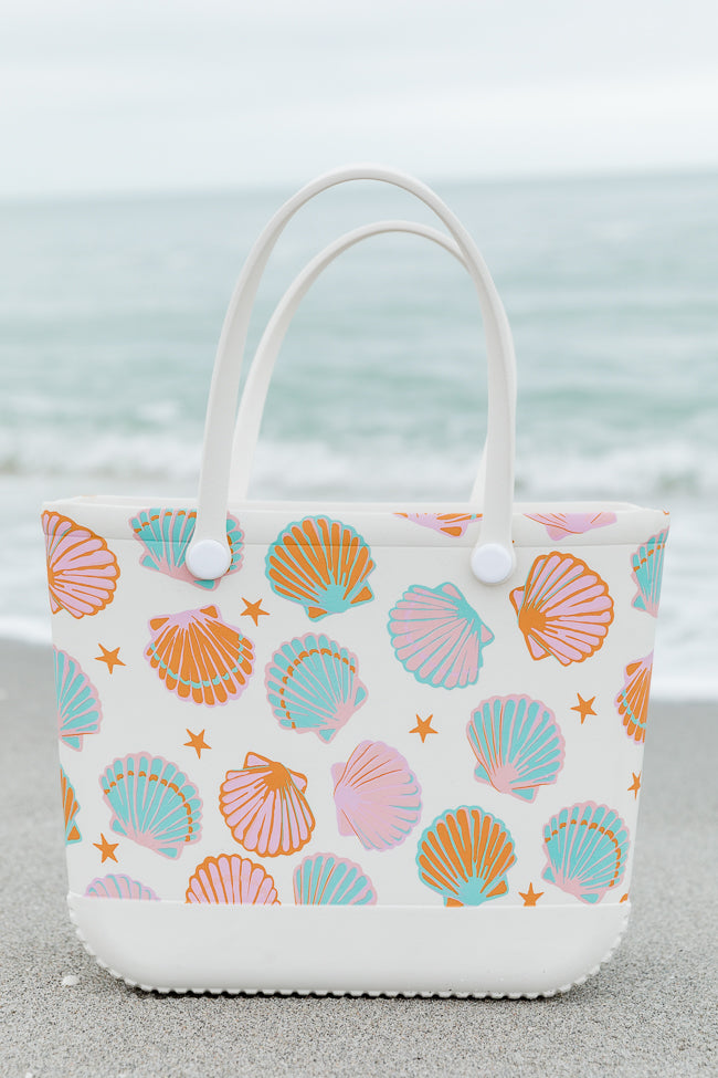 Rubber Beach Tote Bag in Shell Yeah