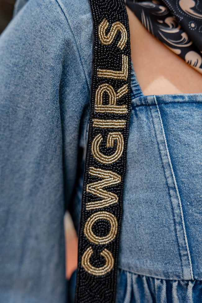Long Live Cowgirls Beaded Bag Strap