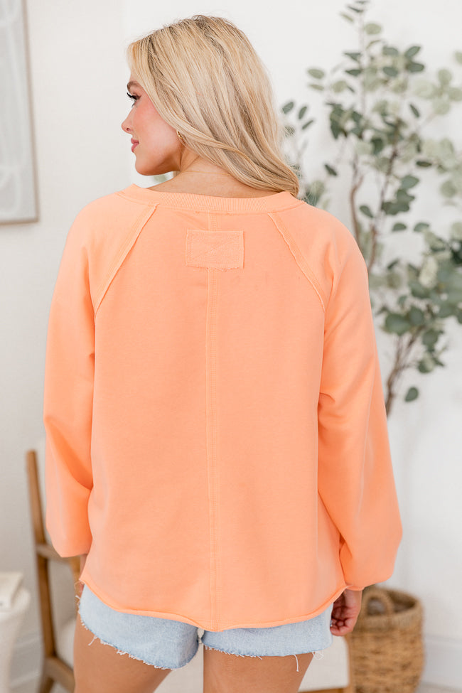 Friday Evening Orange Knit Long Sleeve Top