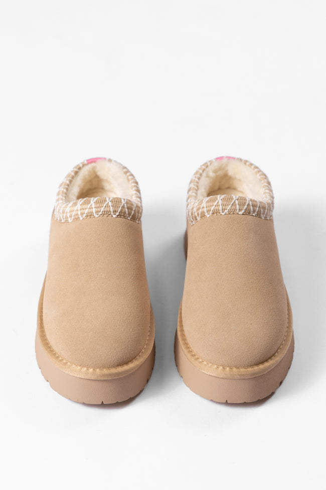 Sydney Light Beige Platform Slipper DOORBUSTER