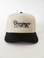 Champagne Cowgirl Black and Natural Trucker Hat