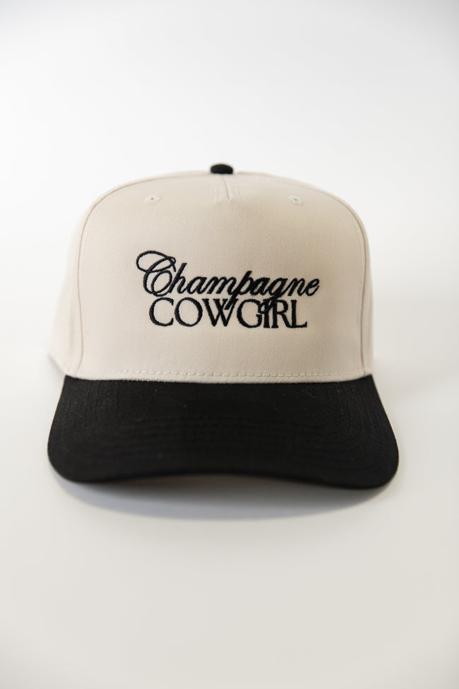 Champagne Cowgirl Black and Natural Trucker Hat