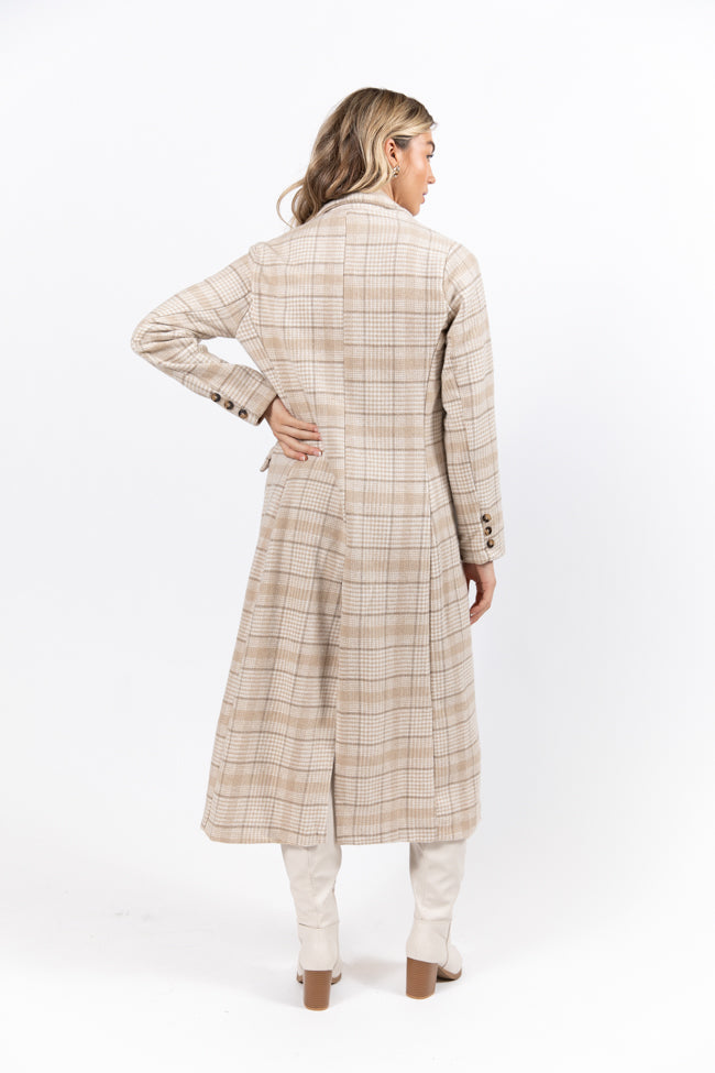 Chill Out Tan Plaid Coat