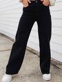 Kelsea Black Wash Wide Leg Jeans