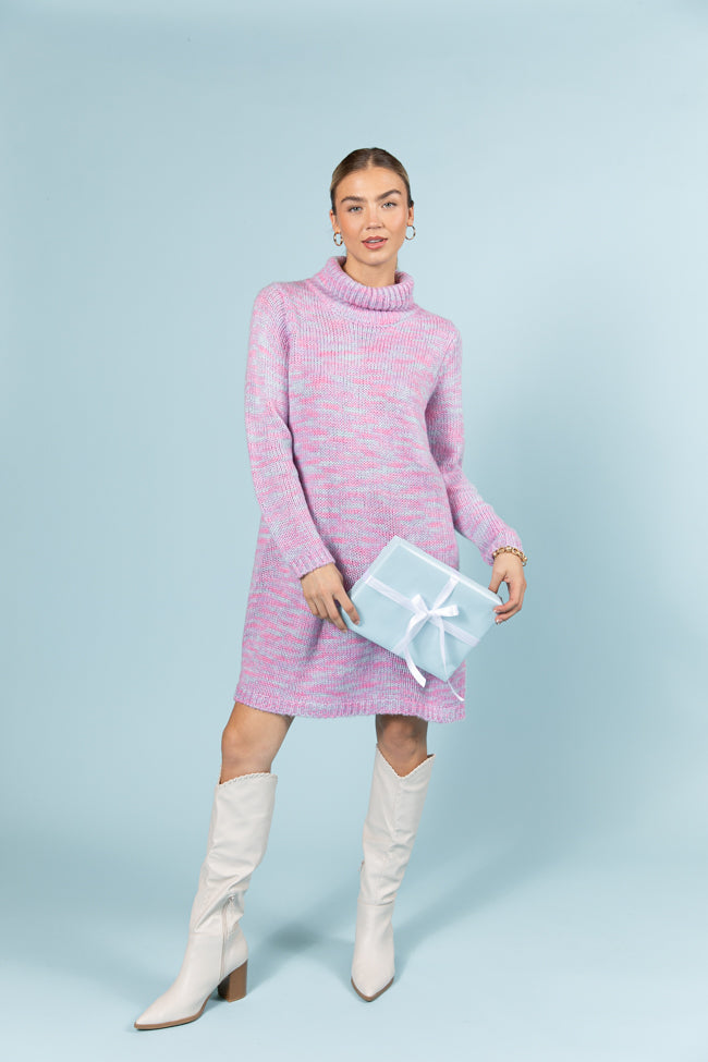 Winter Skies Multi Knit Sweater Dress