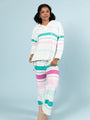 Heart On The Line Multi Striped Fuzzy Lounge Pants