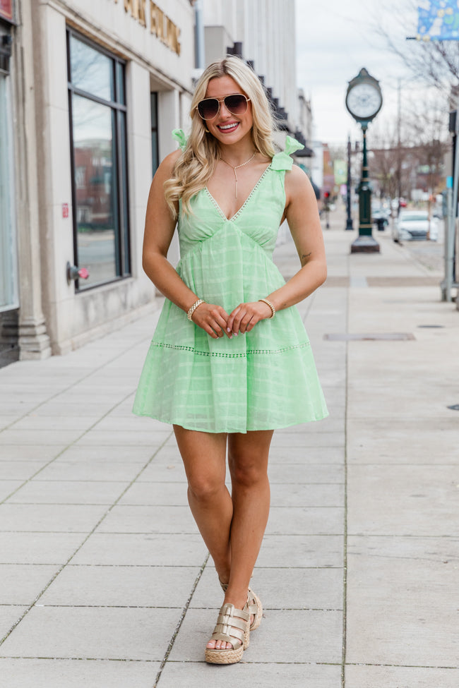 Be True Lime Green Mini Dress